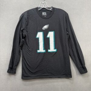 NFL Philadelphia Eagles Shirt Youth L Pro Line Fanatics Carson Wentz 11 Black